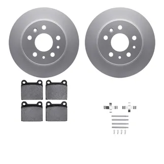 R1 Concepts WDTH1-63002 Brake Rotors - Carbon Coated W/ Euro Ceramic Pads & Hdw
